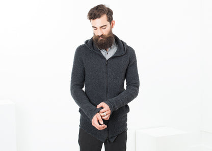 Pill Zip Sweater in Anthracite (6707101237342)