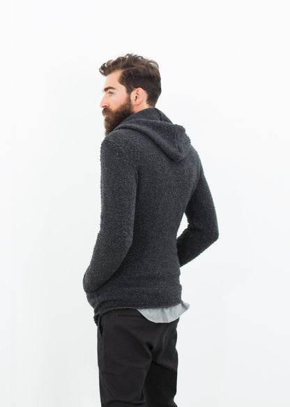 Pill Zip Sweater in Anthracite (6707101237342)