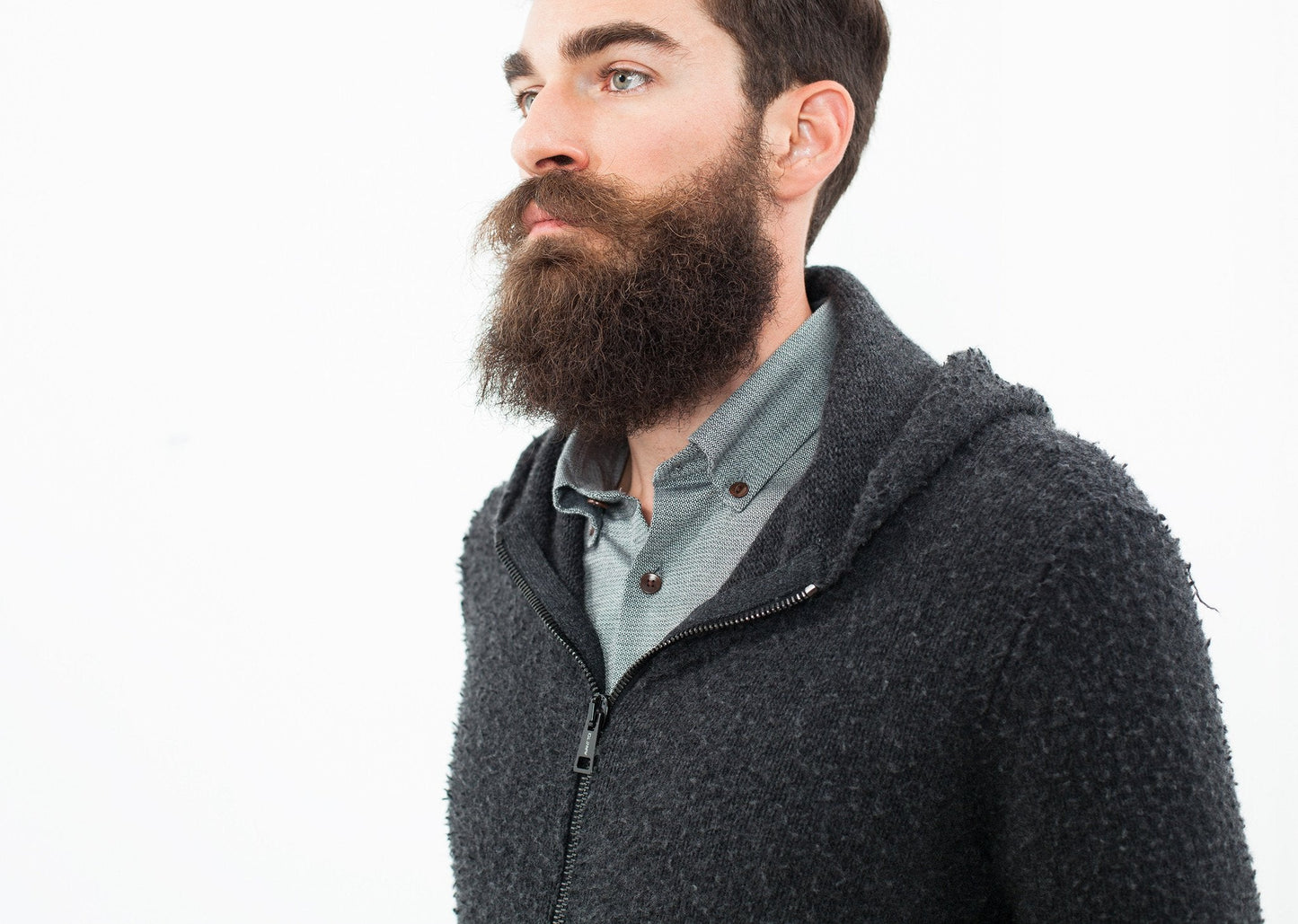 Pill Zip Sweater in Anthracite (6707101237342)