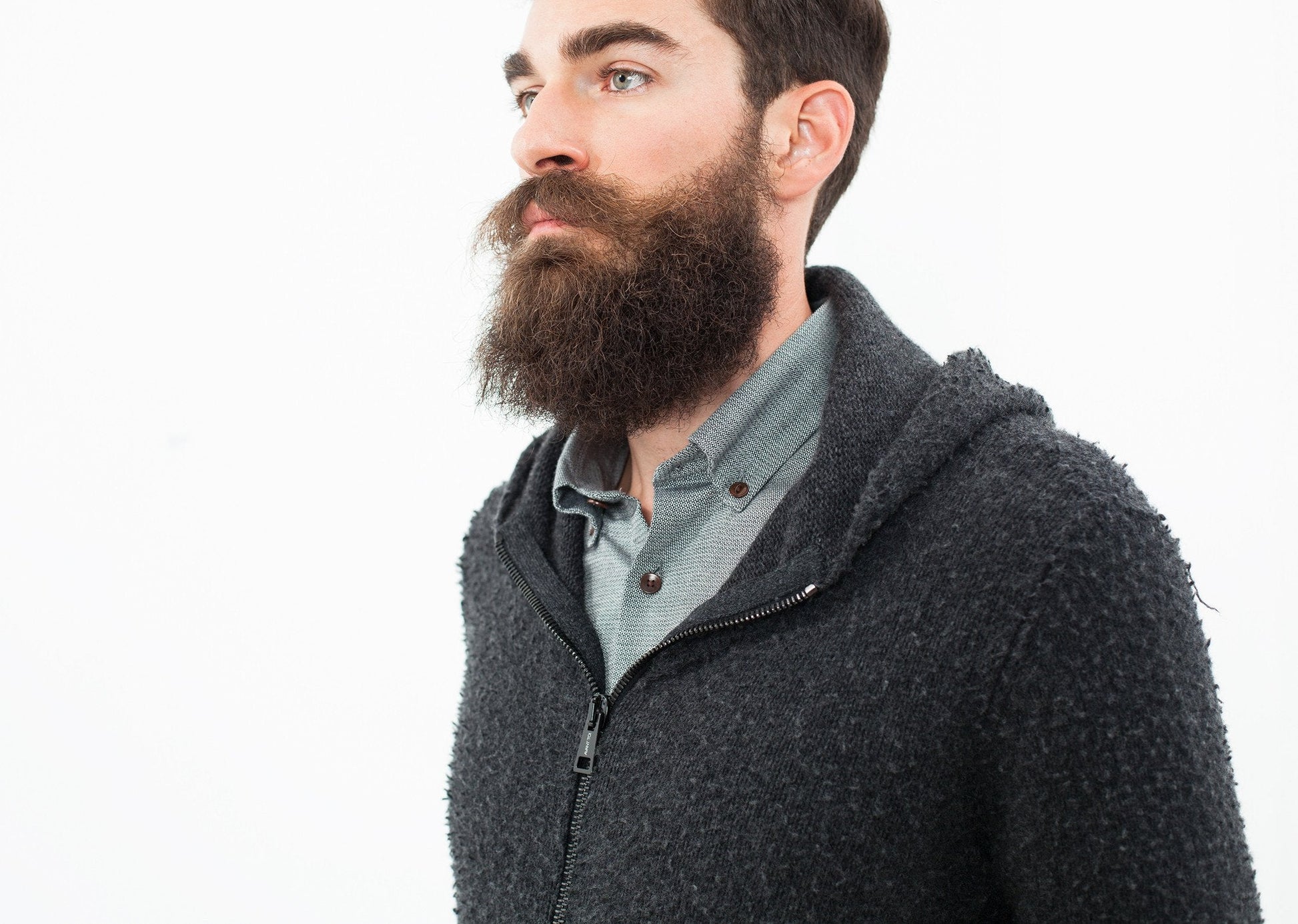 Pill Zip Sweater in Anthracite (6707101237342)