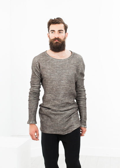 Extra Long Sleeve Sweater in Cavern (6707100942430)