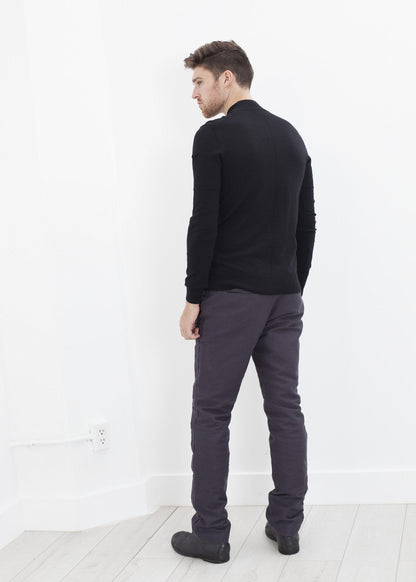 Merino Knit Turtleneck in Black (6707100778590)