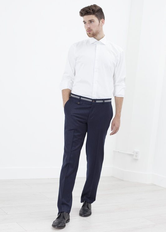 Sinclair Trouser in Navy Stripe (6707098484830)
