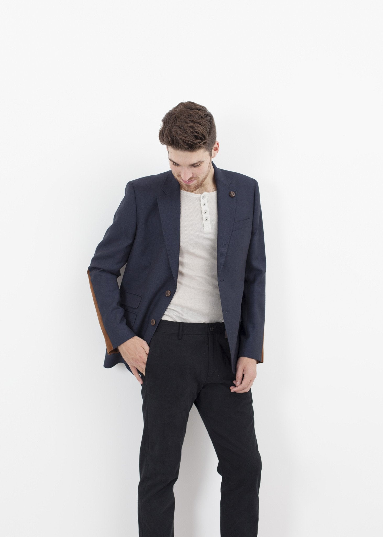Swift Low Blazer in Navy (6707098550366)
