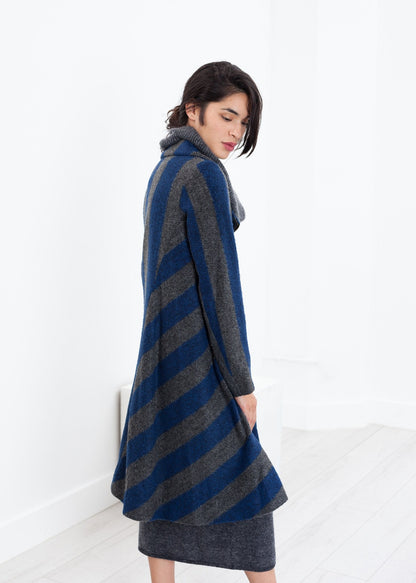Petale Coat in Silver/Blue (6707098320990)