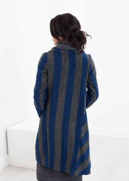 Petale Coat in Silver/Blue (6707098320990)