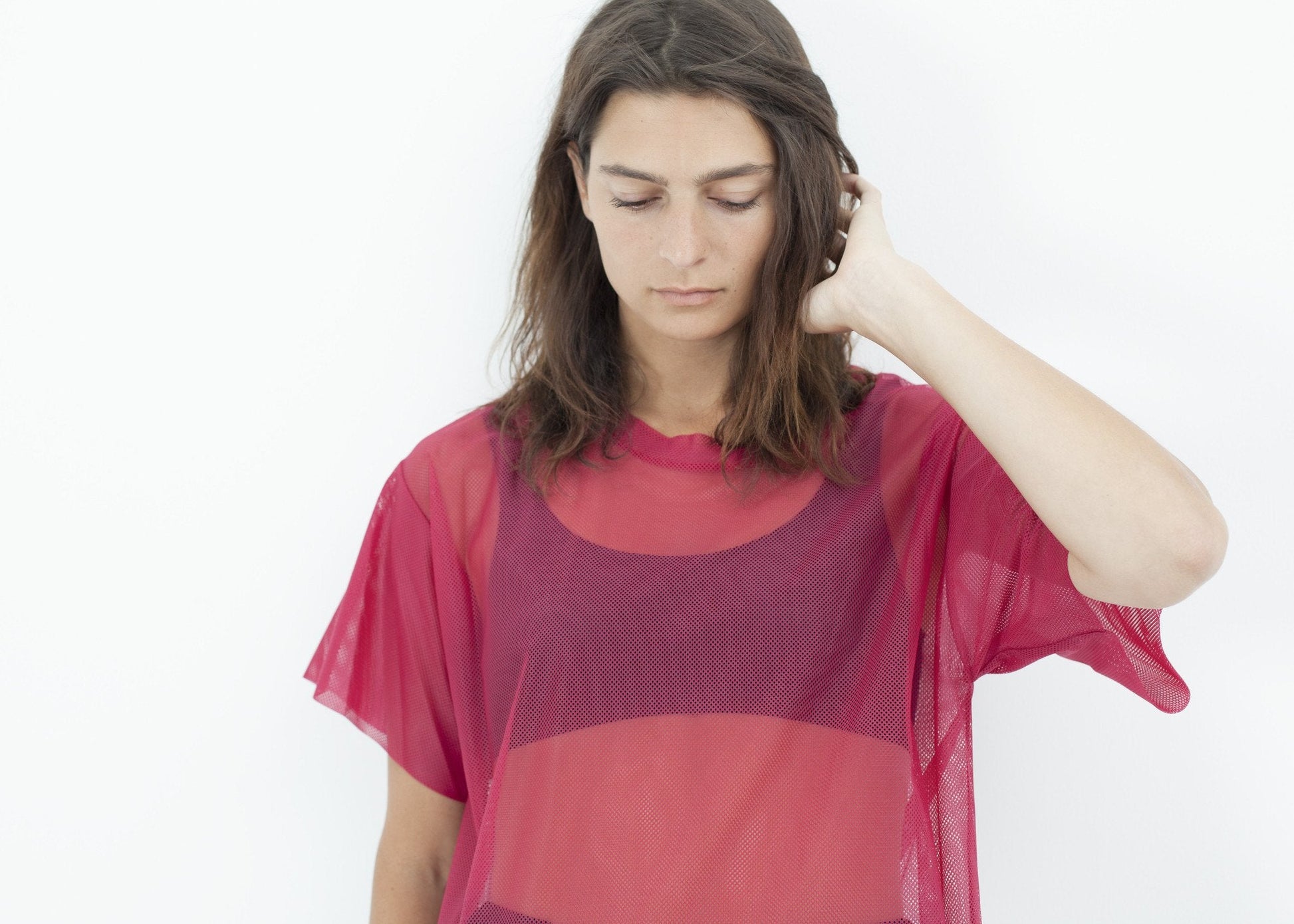 Mesh Over Dress in Pink (6707100418142)