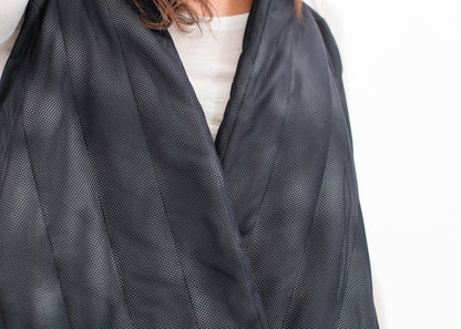 Quilted Mesh Waistcoat in Black/White (6707100287070)