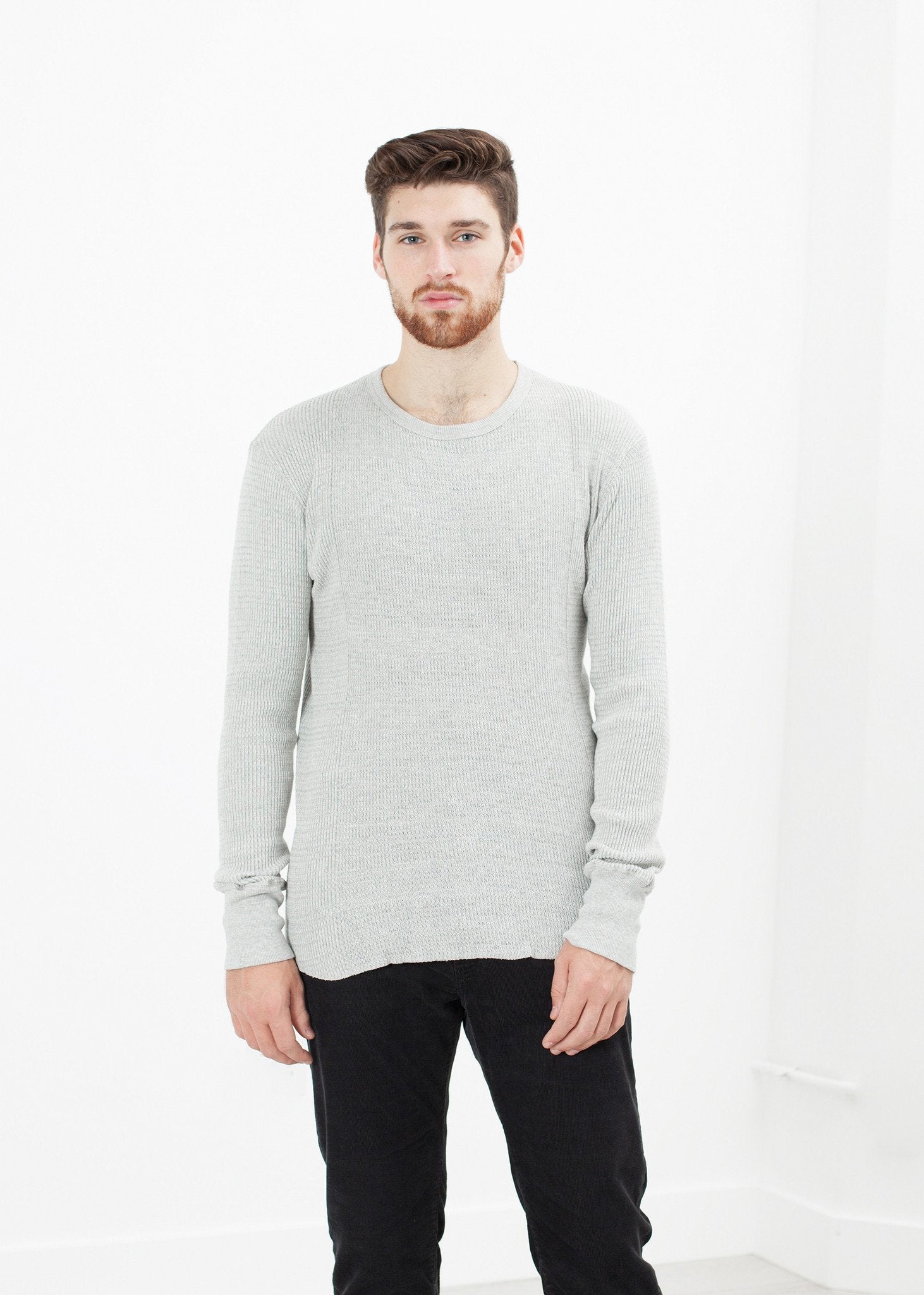 Waffle Knit Long Sleeve Tee (6707096617054)