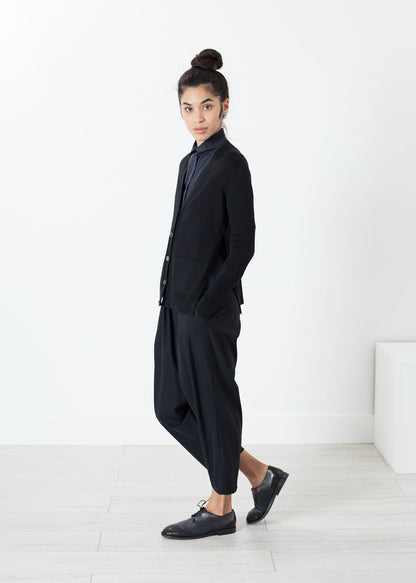 Square Cardigan in Black (6707096485982)