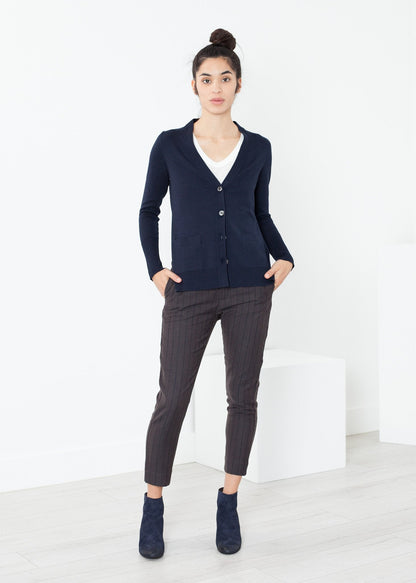 Square Cardigan in Navy (6707096813662)