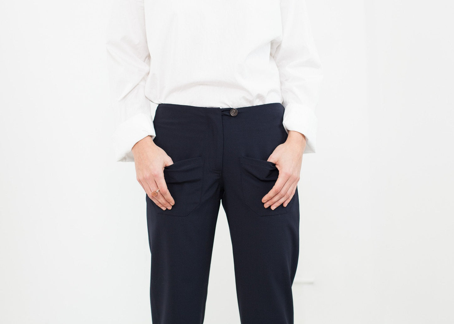 Patch Pocket Pant in Navy (6707093209182)
