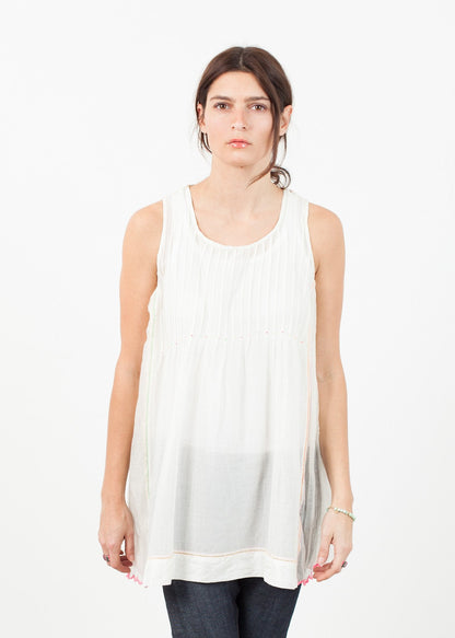 Babydoll Tank in White (6707094552670)