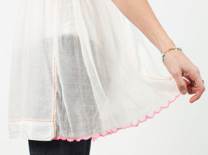 Babydoll Tank in White (6707094552670)