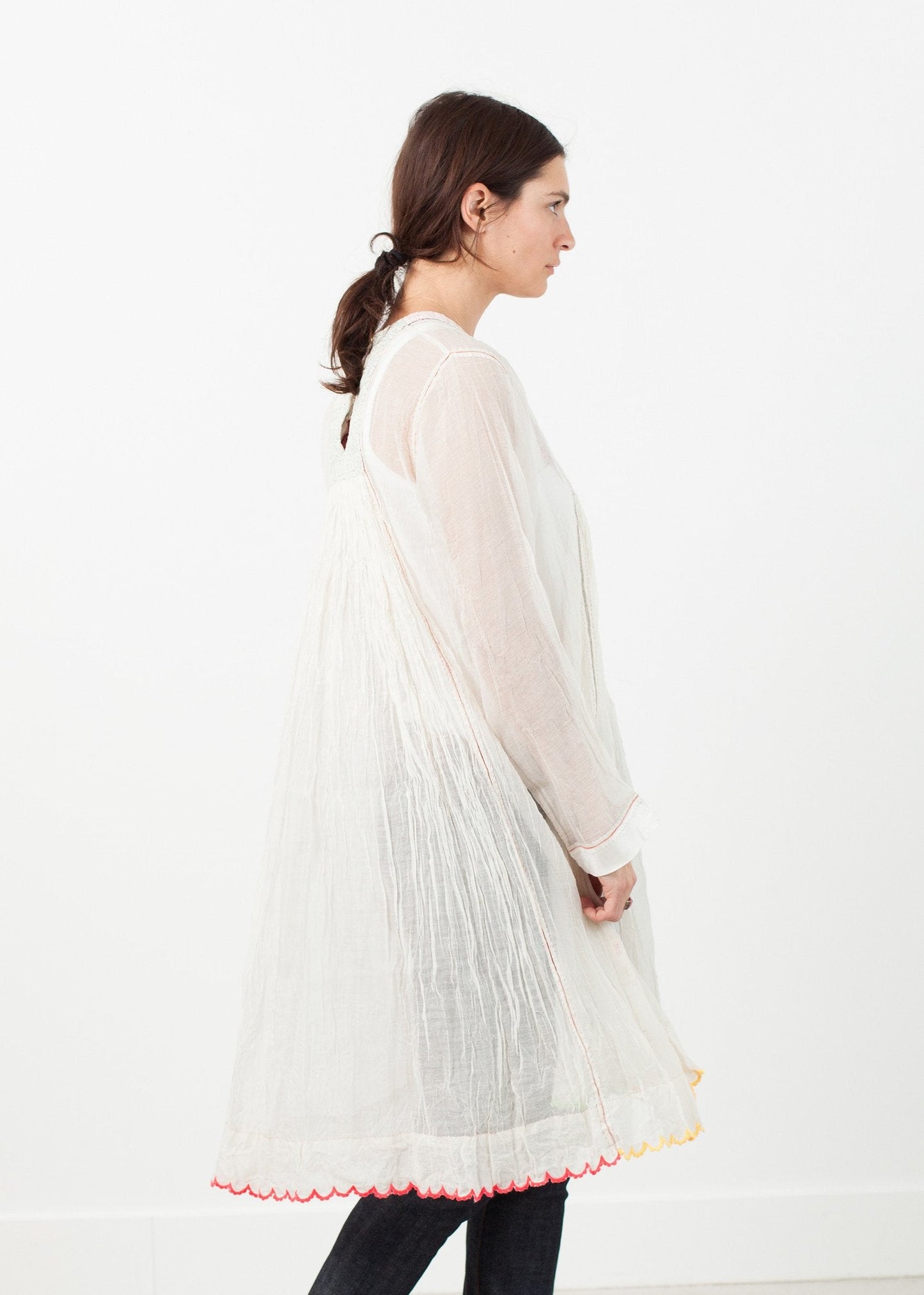 Pink Bib Dress in White (6707094585438)