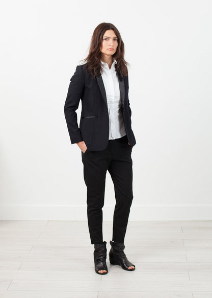 Shawl Collar Blazer in Black (6707094290526)
