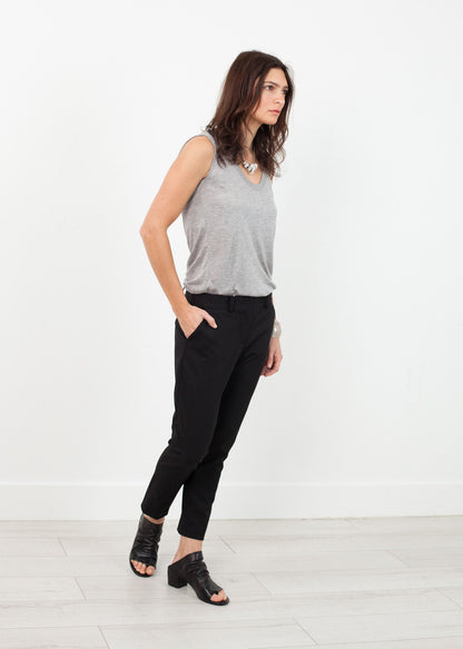 Stretch Fitted Pant in Black (6707104088158)