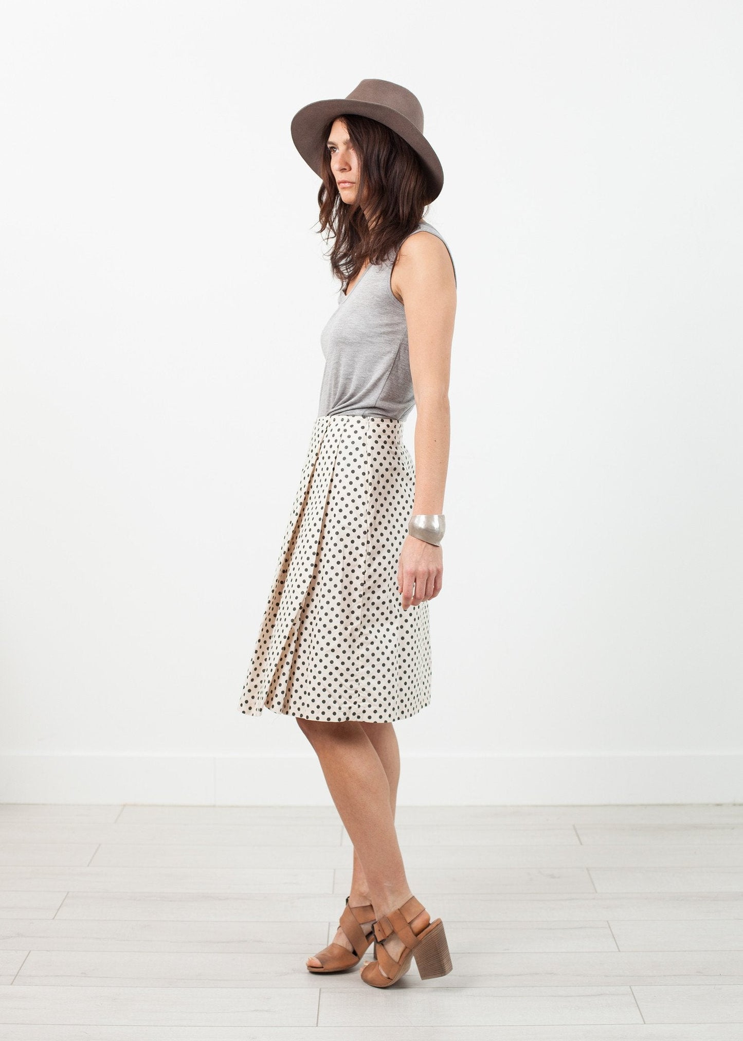 Pleated Skirt in Glitter Dots (6707094224990)