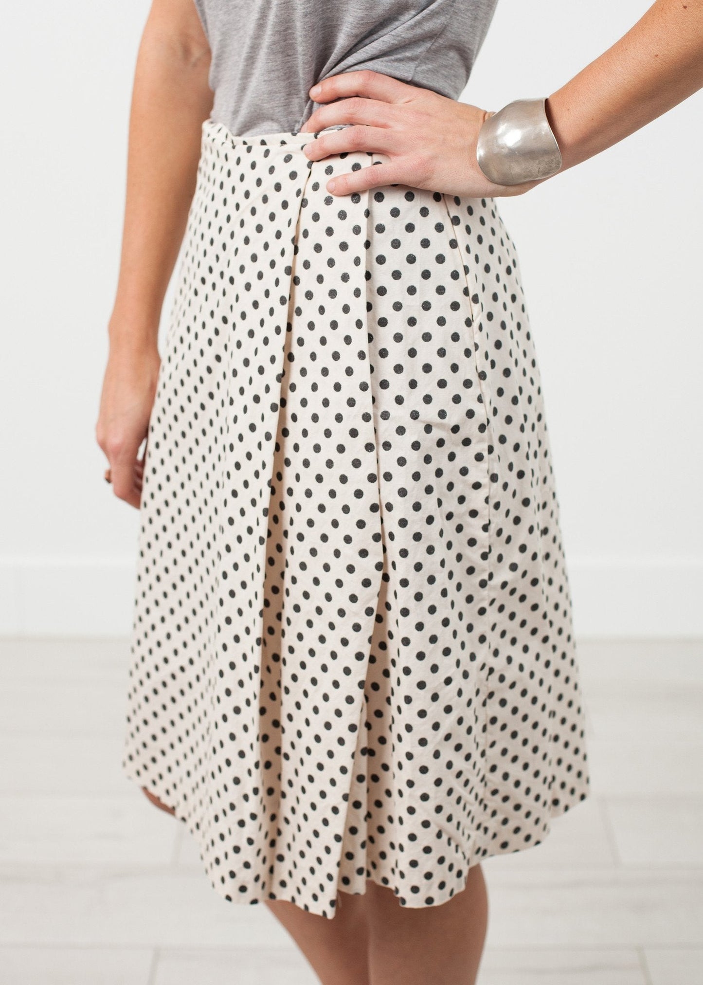 Pleated Skirt in Glitter Dots (6707094224990)