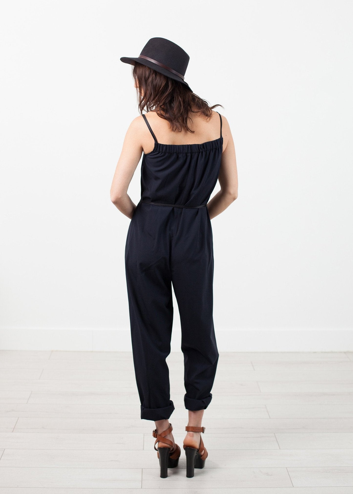 Sleeveless Jumpsuit in Navy (6707093307486)