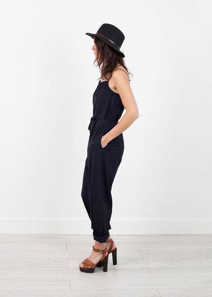 Sleeveless Jumpsuit in Navy (6707093307486)