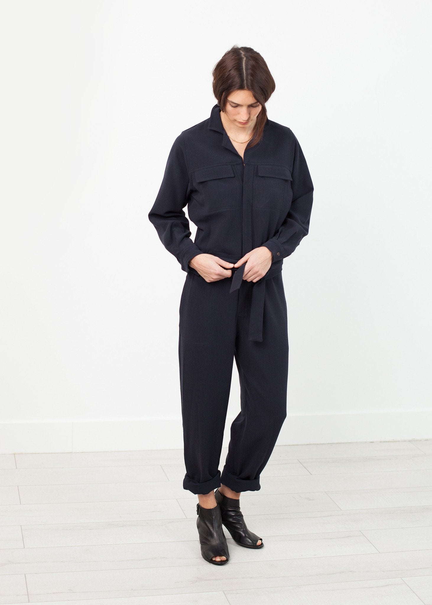 Worker Jumpsuit in Navy (6707093241950)