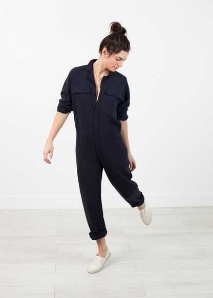 Worker Jumpsuit in Navy (6707093241950)