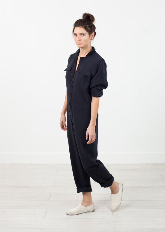Worker Jumpsuit in Navy (6707093241950)