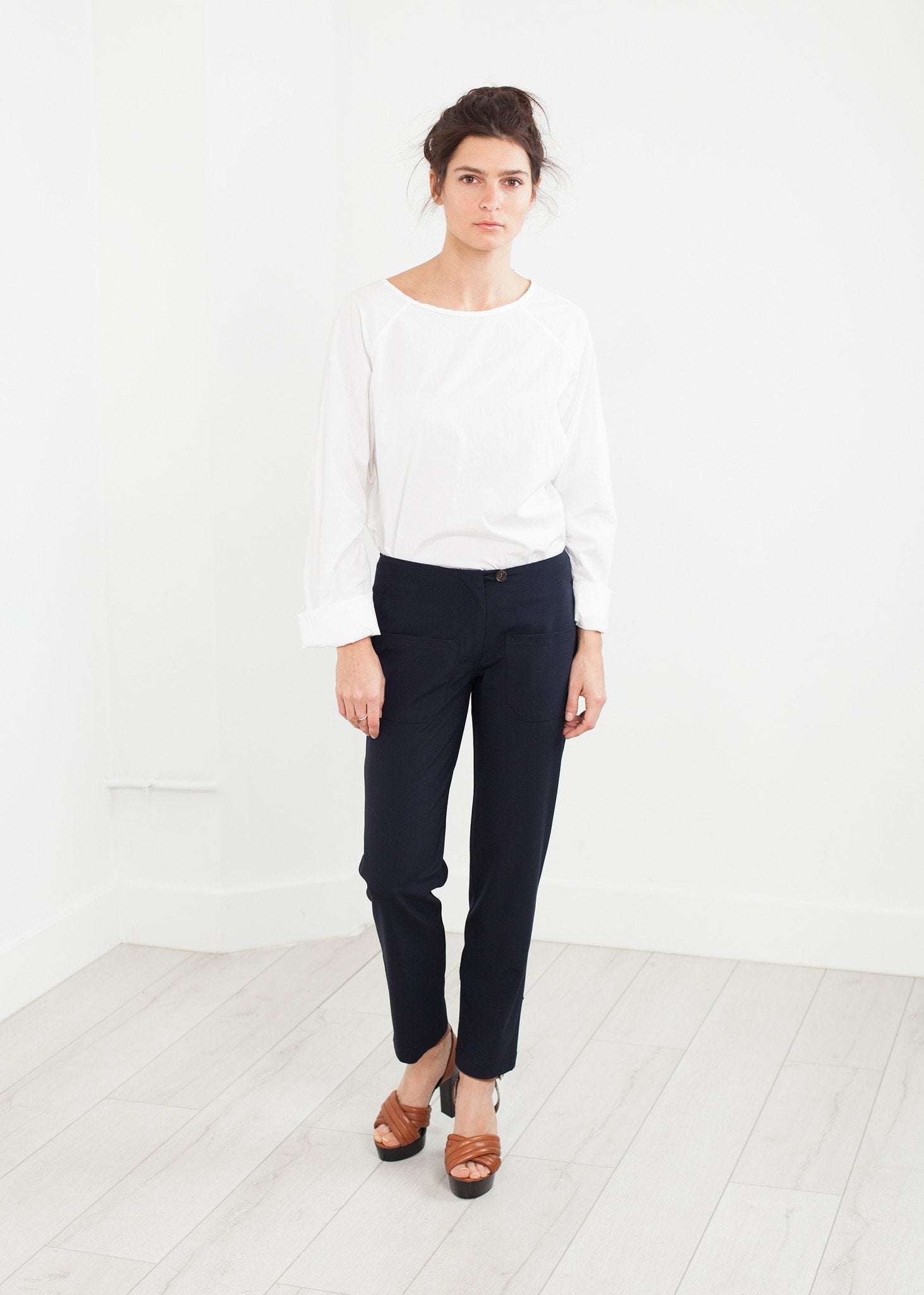 Patch Pocket Pant in Navy (6707093209182)