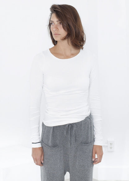 Stretch Tee in Milk (6707104448606)