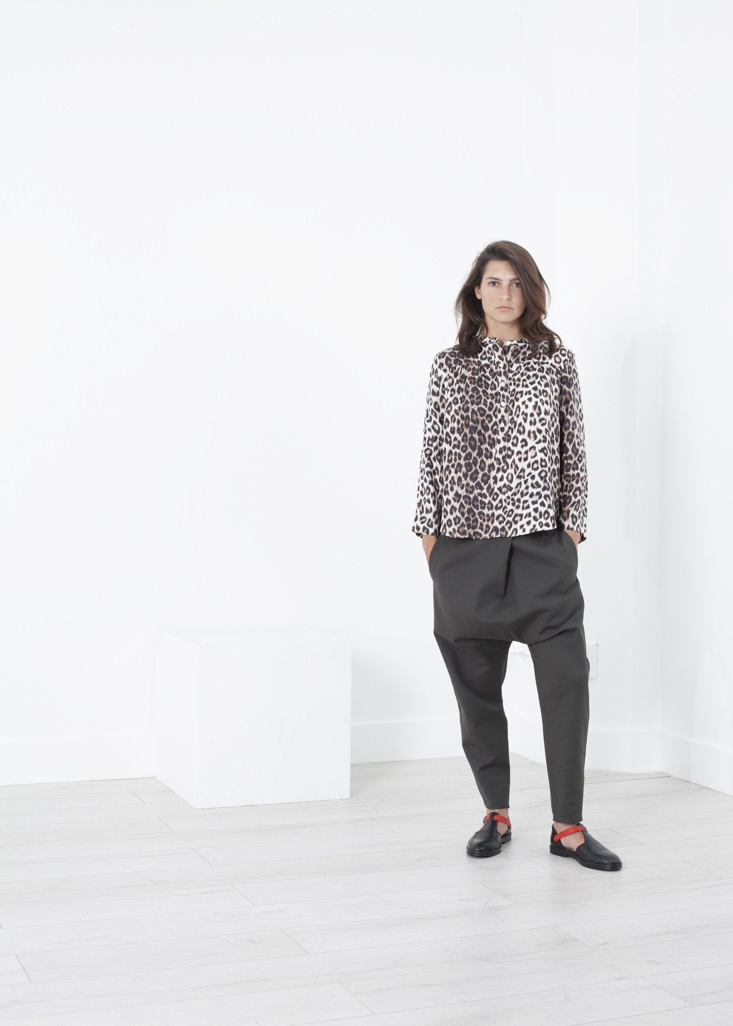 Madame L Blouse in Leopard (6707101597790)