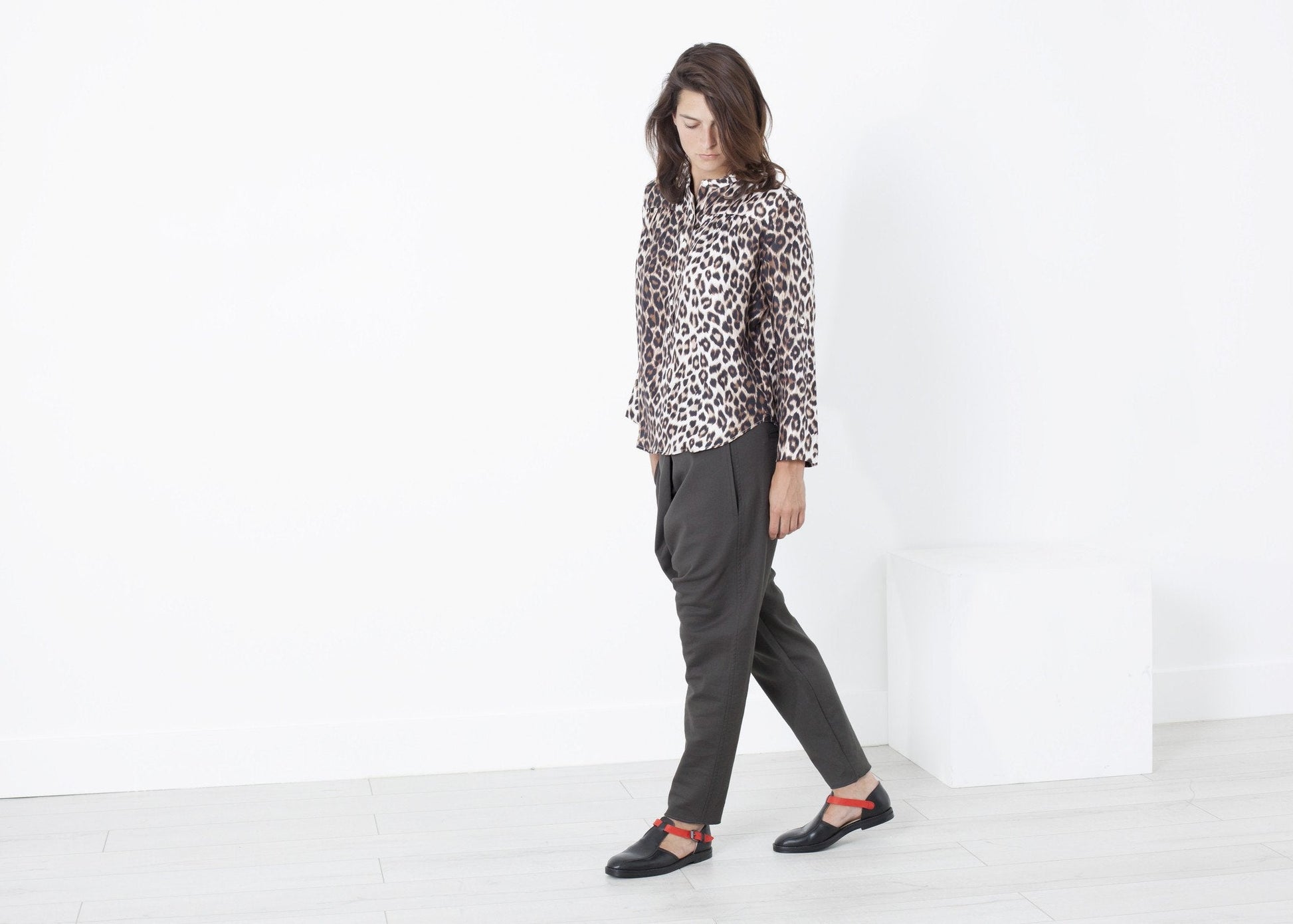 Madame L Blouse in Leopard (6707101597790)