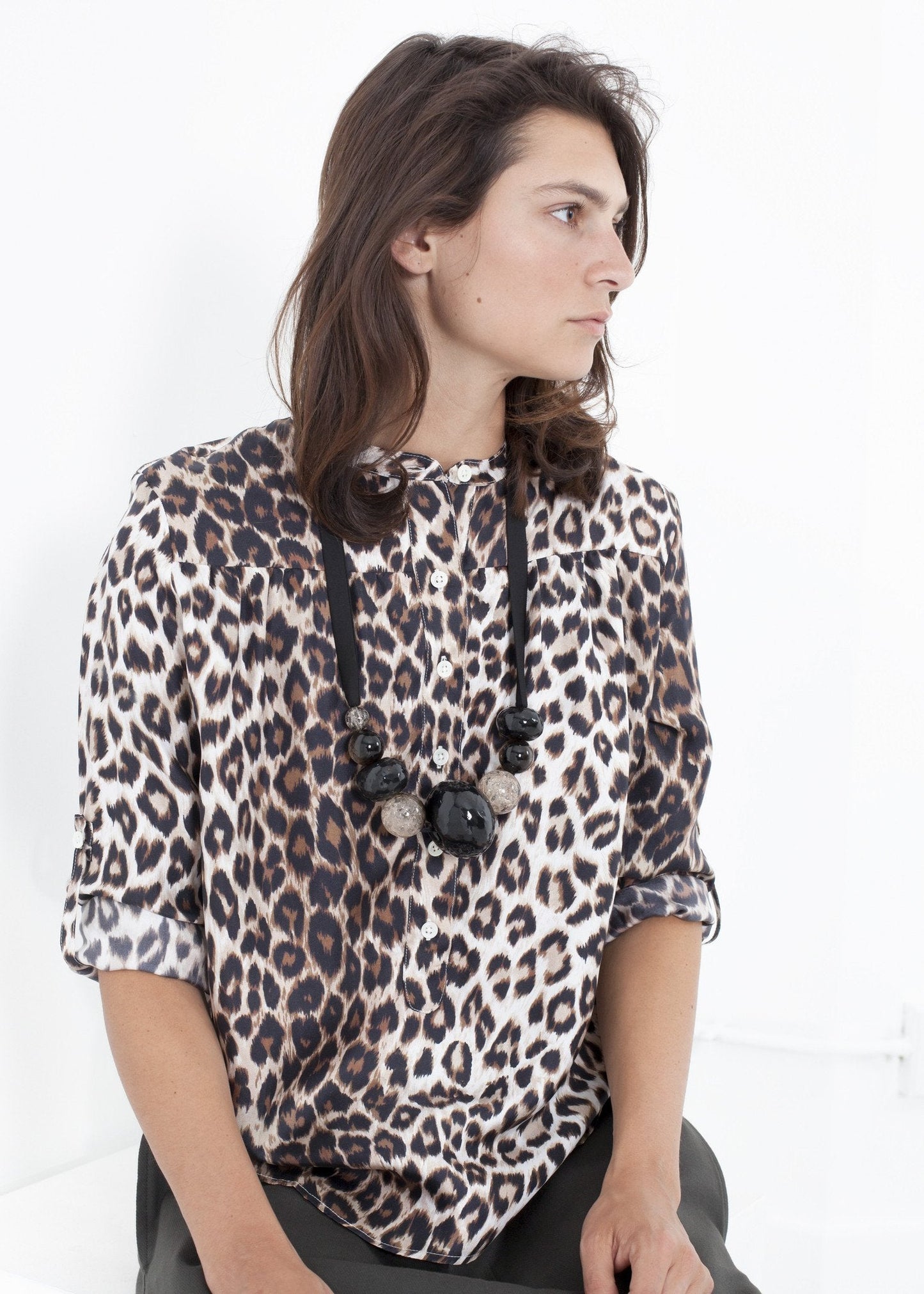 Madame L Blouse in Leopard (6707101597790)