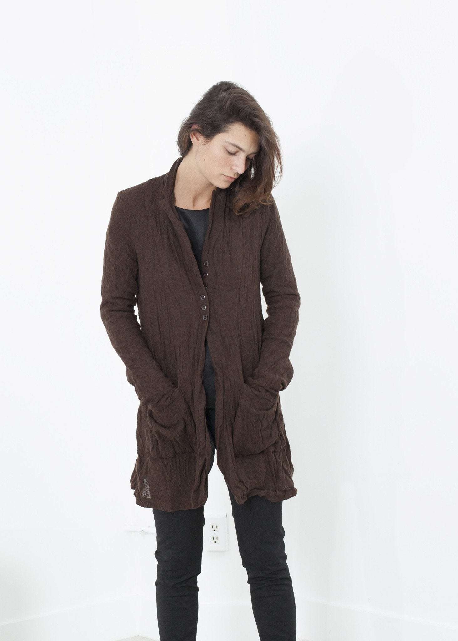 Ghost Wool Jacket in Brown (6707103137886)