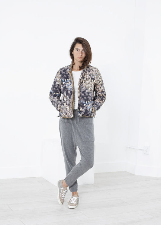 Deione Coat in Graphite Floral (6707101663326)