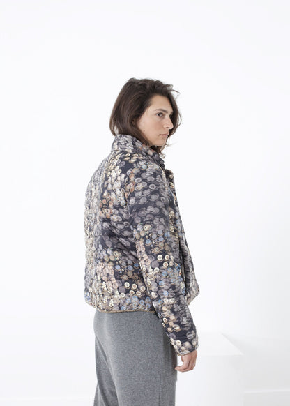 Deione Coat in Graphite Floral (6707101663326)