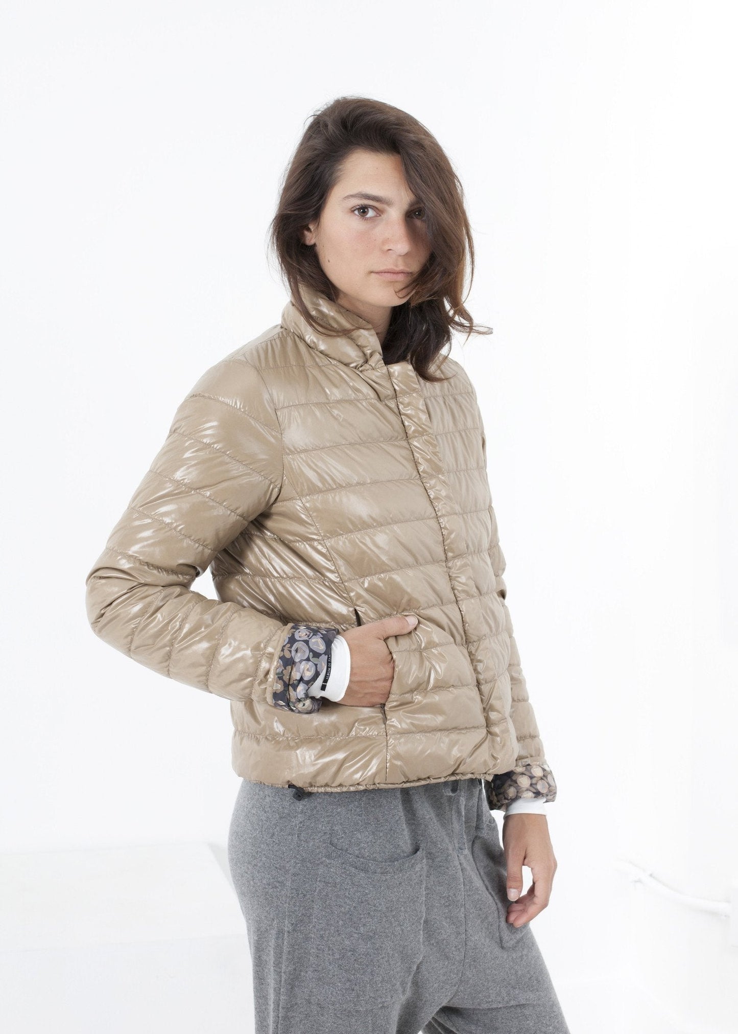 Deione Coat in Graphite Floral (6707101663326)