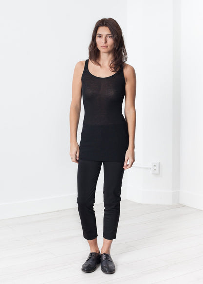 Easy Ribbed Tank in Black (6707099893854)