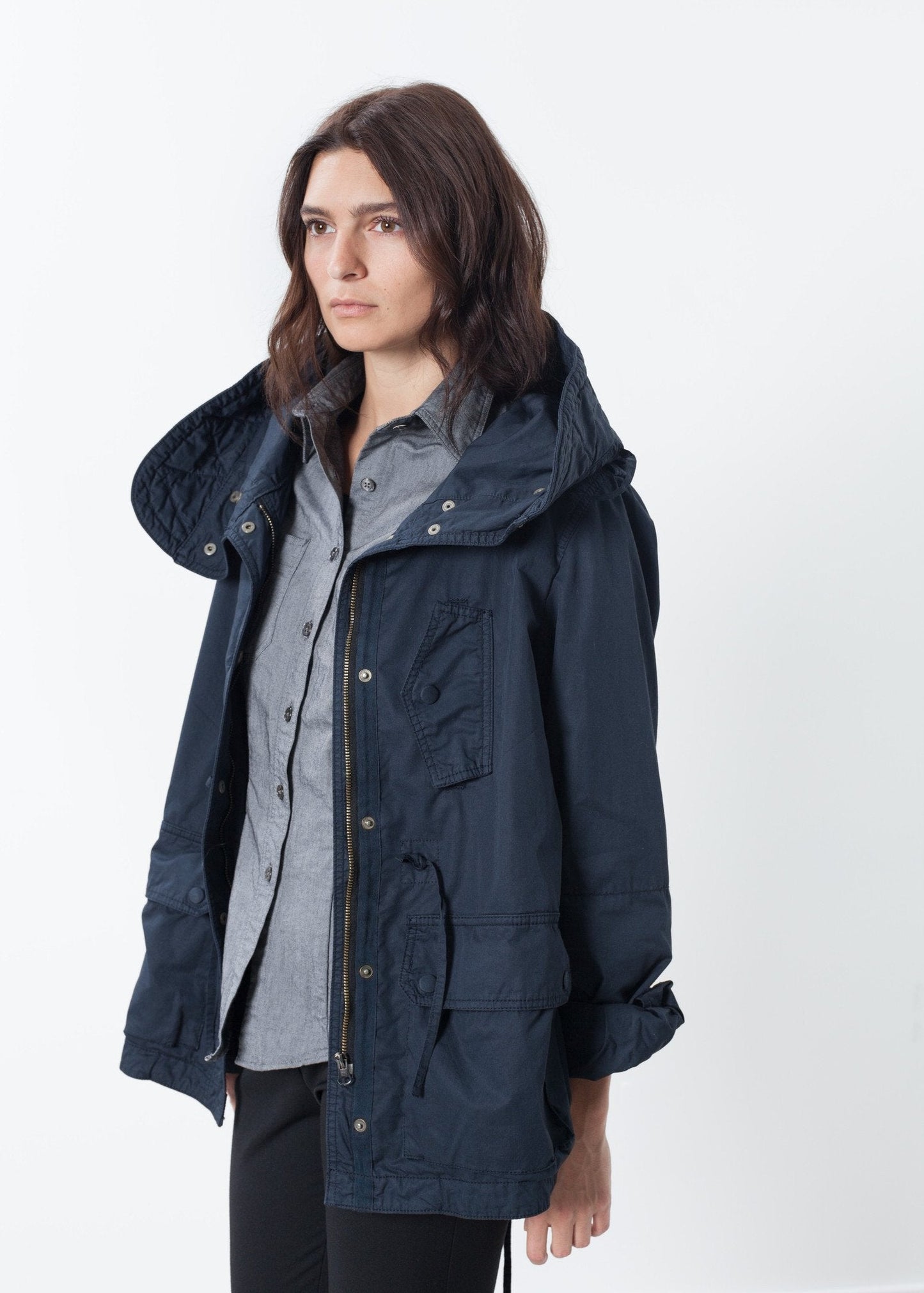 Marquee Coat in Steel (6707105169502)