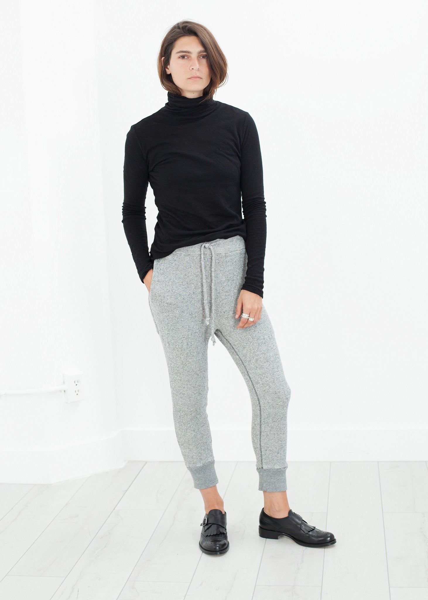 Highsoft Cropped Sweat in Heather Grey (6707099435102)