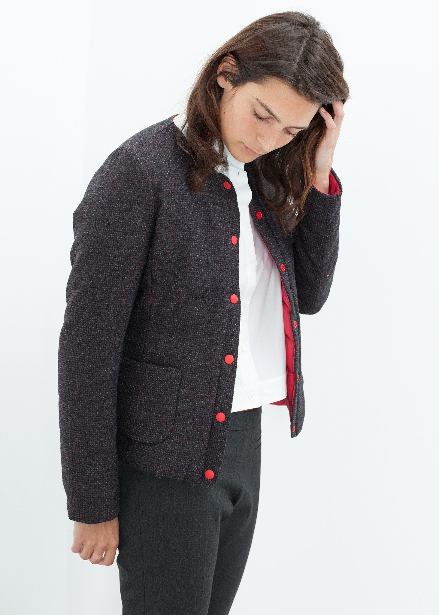 Camelia Reversible Jacket in Black/Red (6707096322142)
