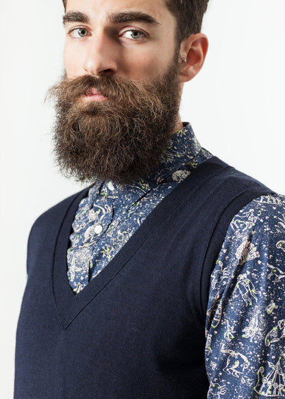 Basic Gilet in Navy (6707102580830)