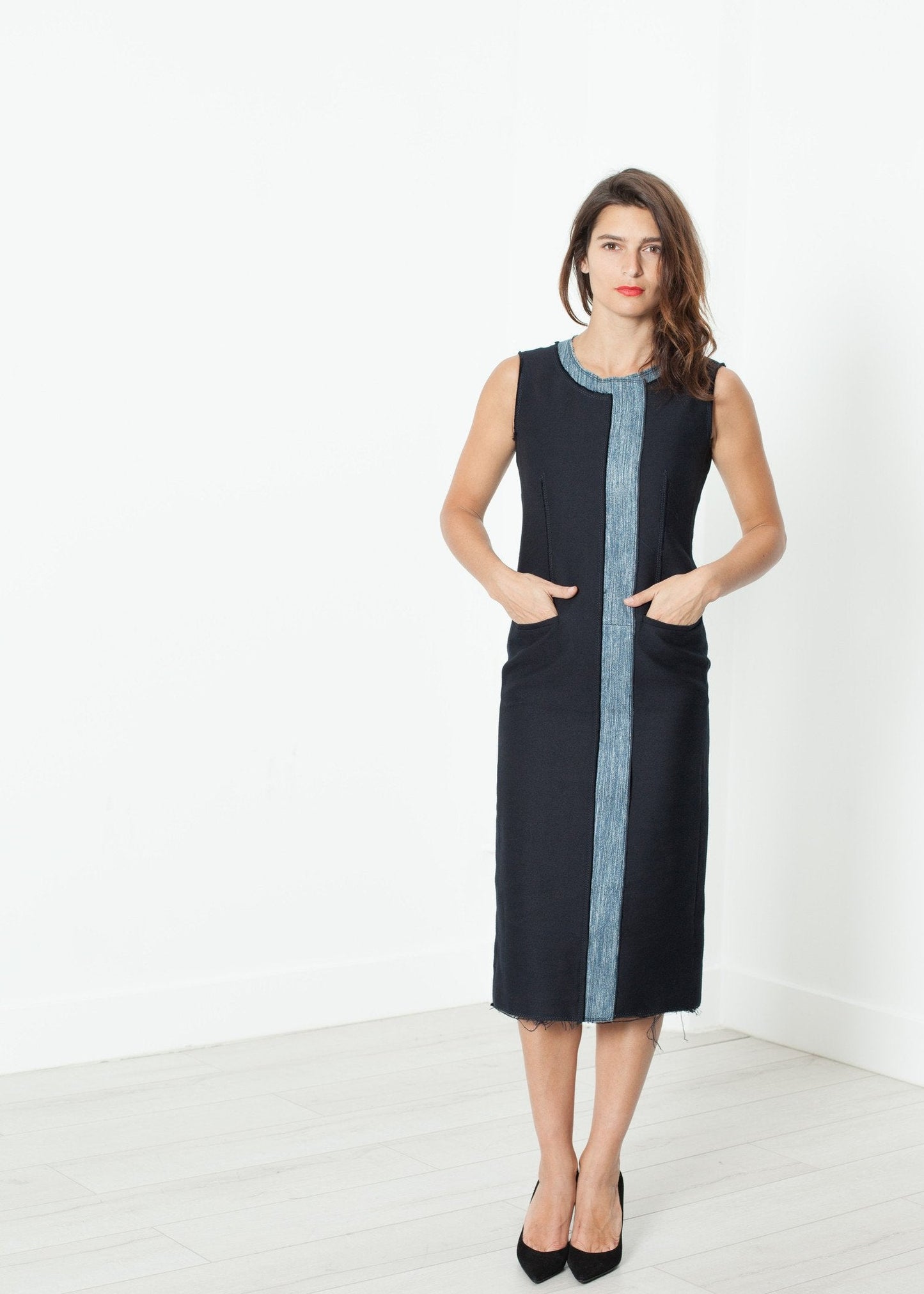 Denim Dress in Denim (6707104874590)