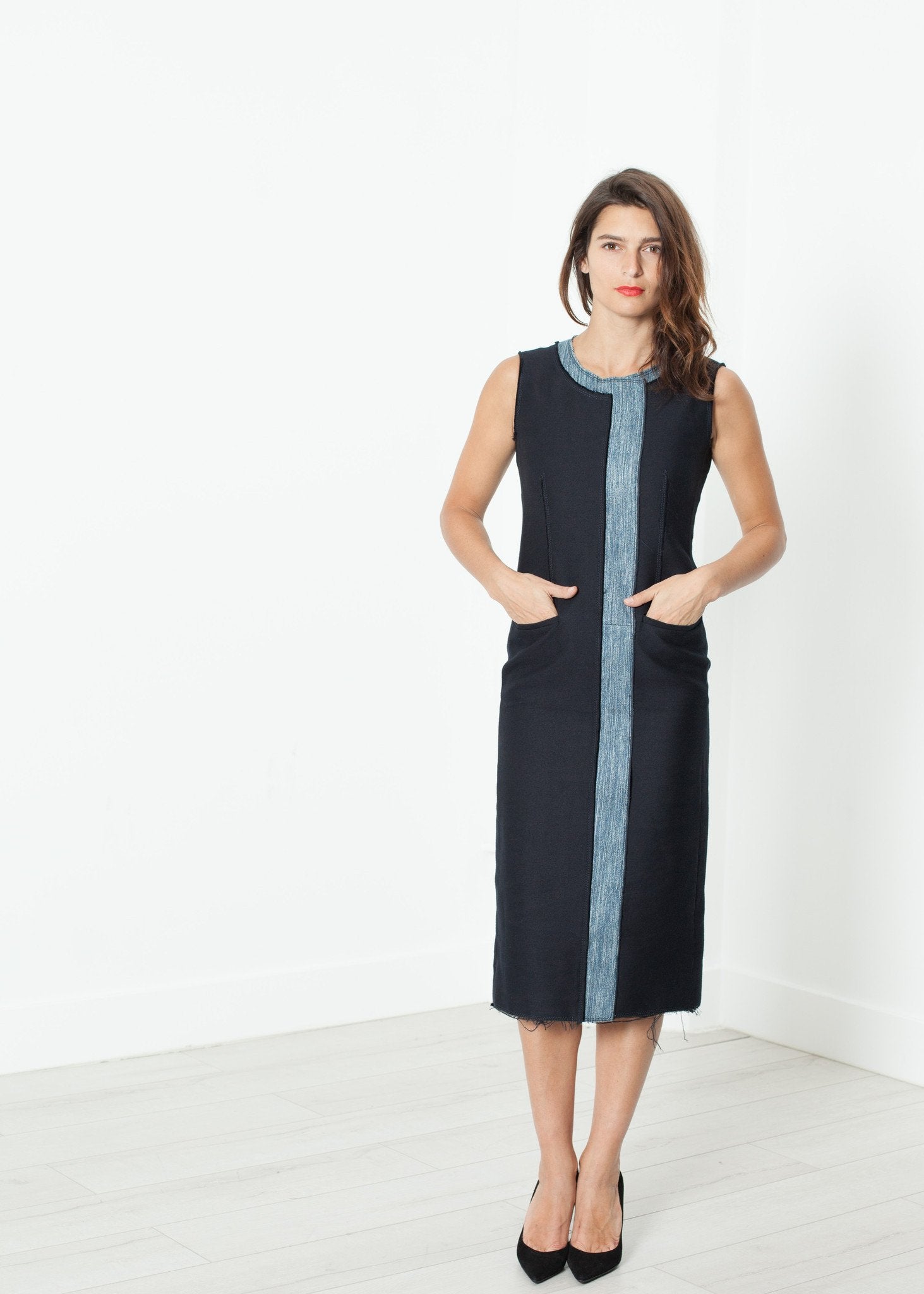 Denim Dress in Denim (6707104874590)