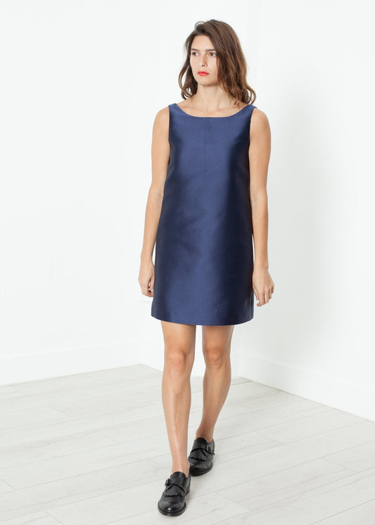 A-Line Mini Dress in Blue (6707099140190)