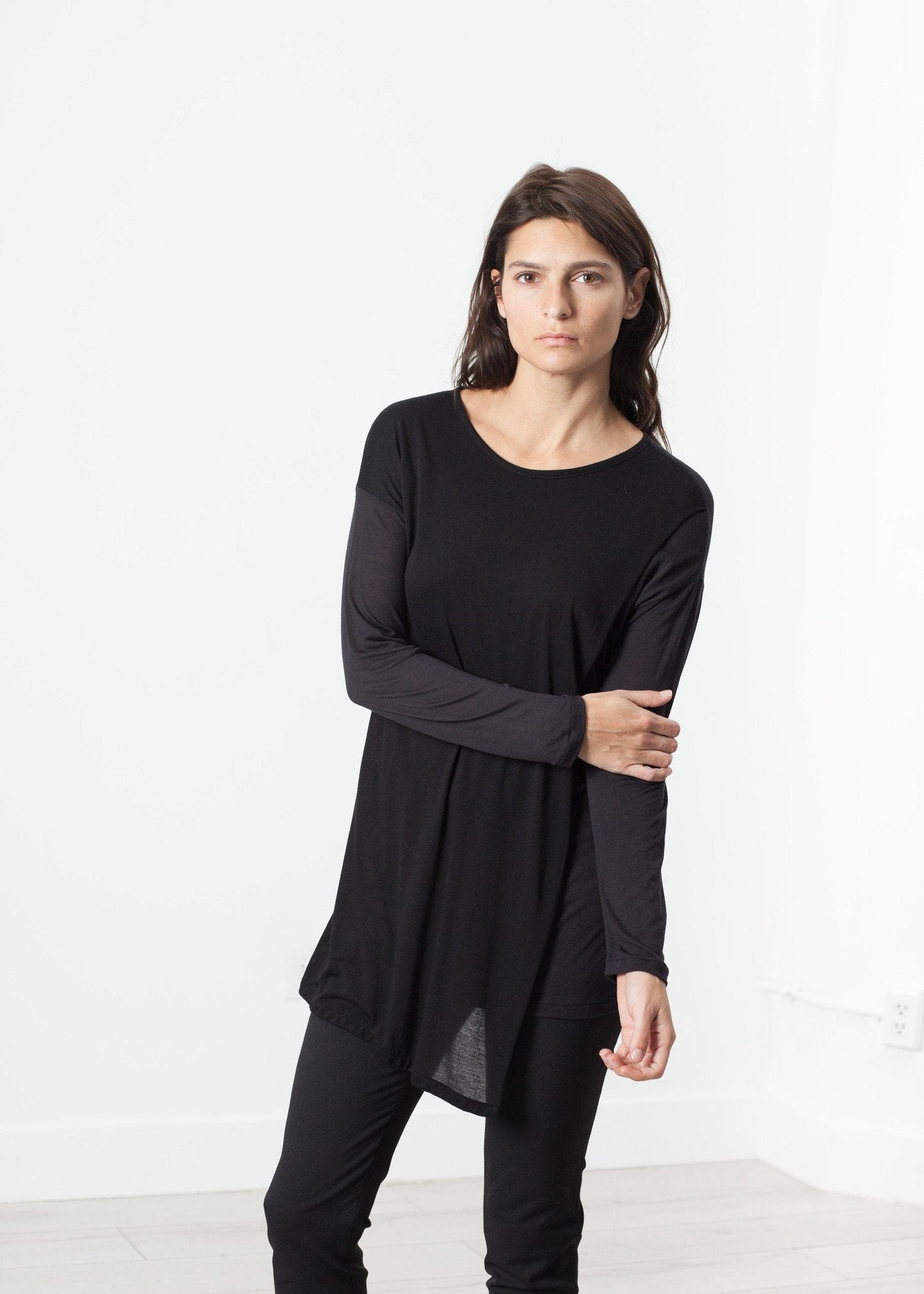 Laurier Tee in Black/Navy (6707105398878)