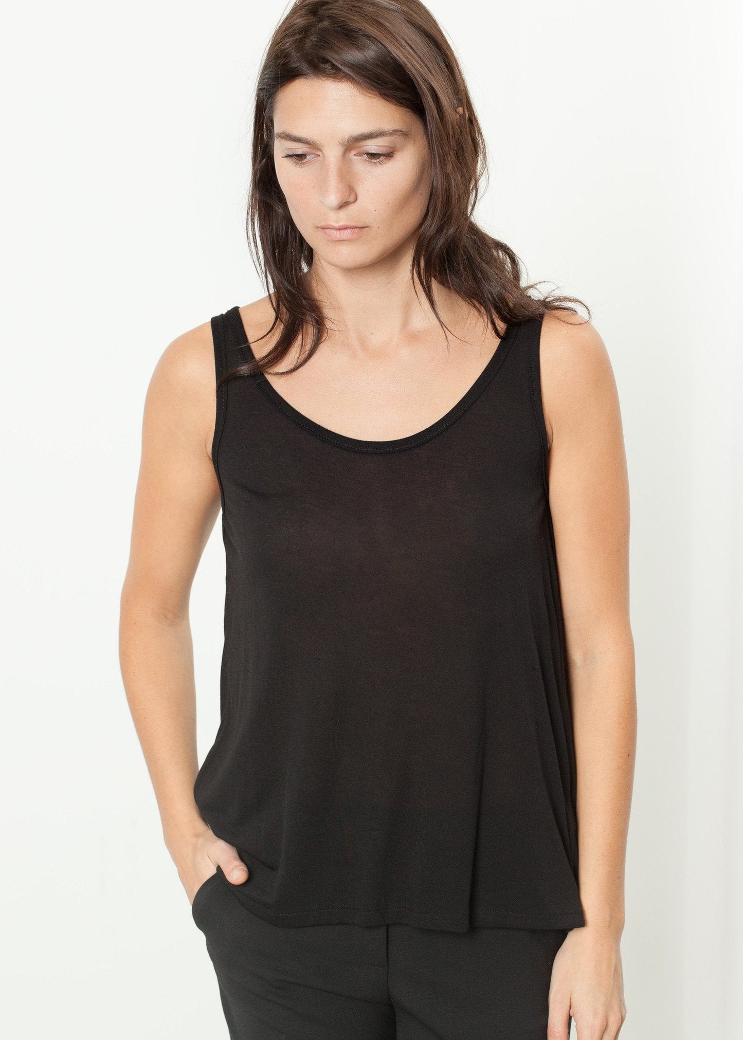 Brandy Tank in Black (6707105628254)