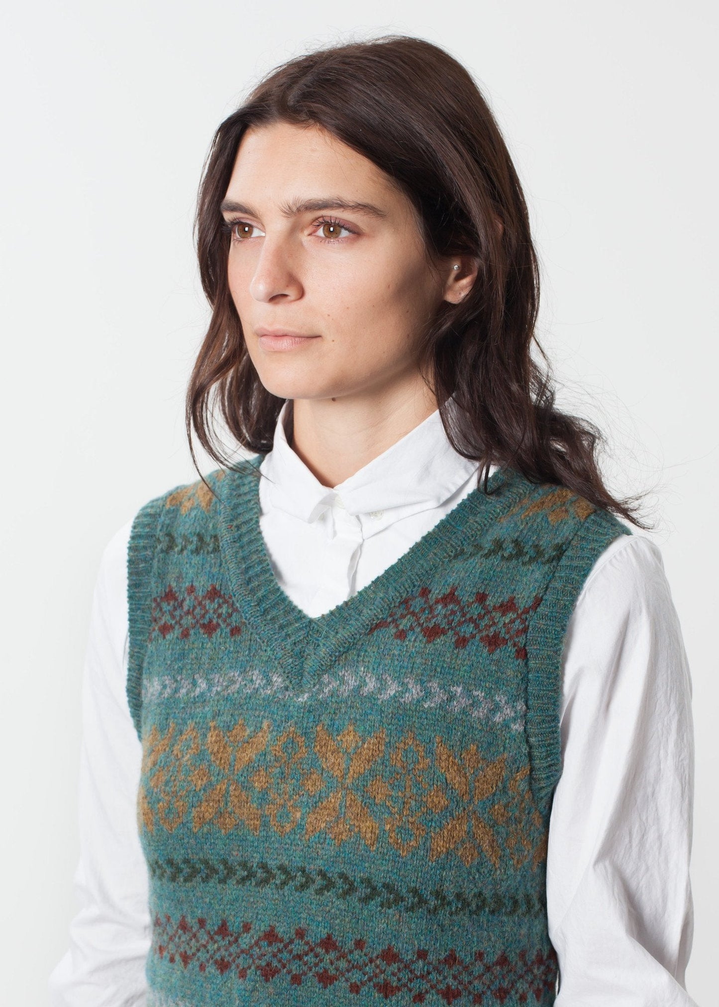 Fair Isle Vest in Army (6707096879198)