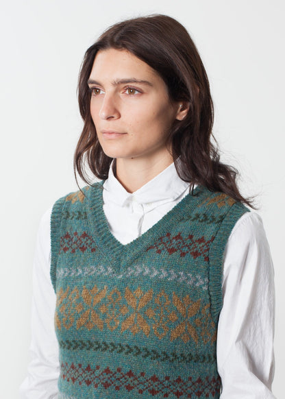 Fair Isle Vest in Army (6707096879198)