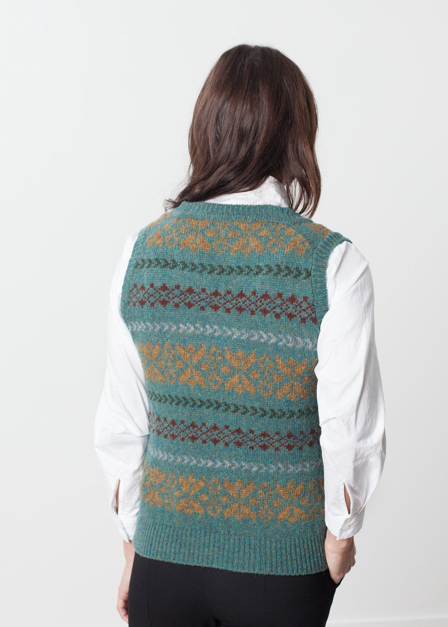 Fair Isle Vest in Army (6707096879198)